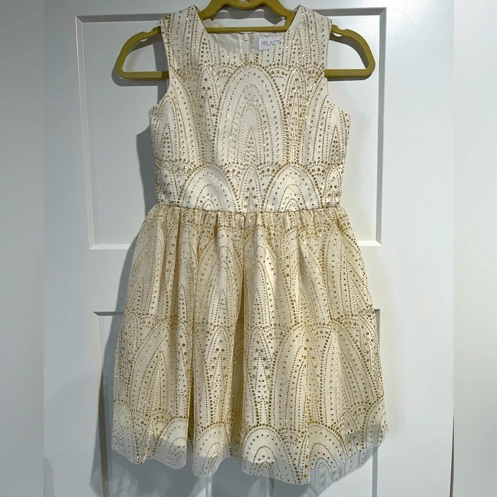 Children’s Place Girls Glitter Fit & Flare Elegant Dress, size‎ 12, EUC